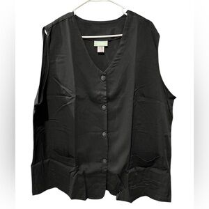 220 Hickory Black Button Front Vest Size 2XL Old New Stock